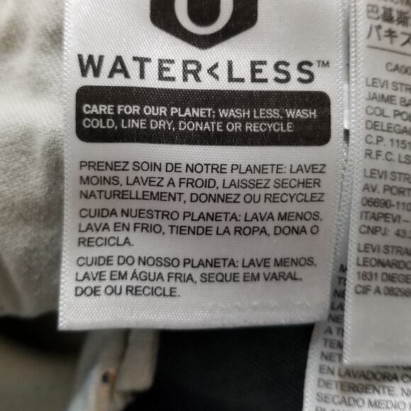 Levis 505 Jeans Men's Blue Stonewash Straight Regular Fit Size 34W X 36L - Picture 8 of 15